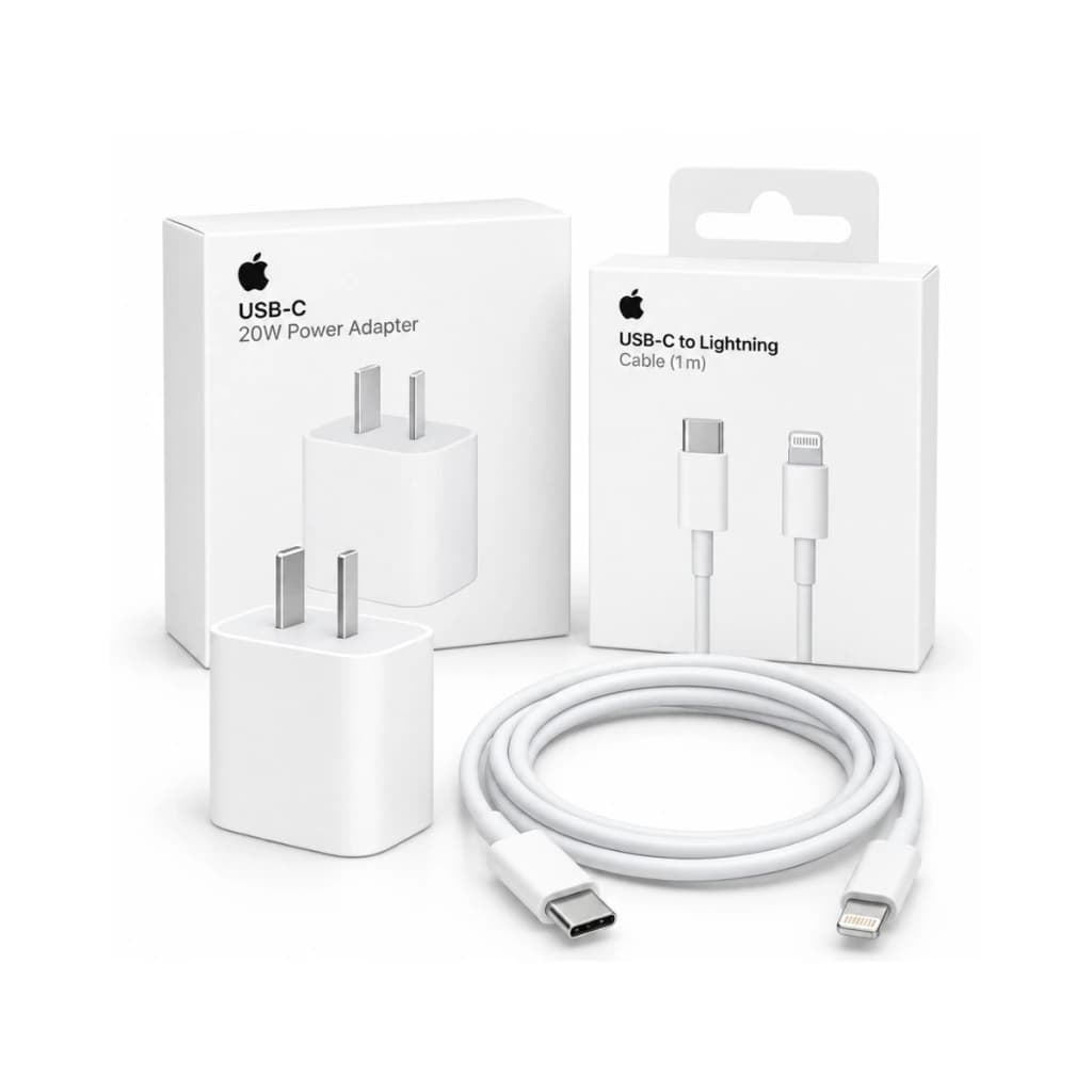 Combo cargador iPhone: base USB-C + cable Lightning